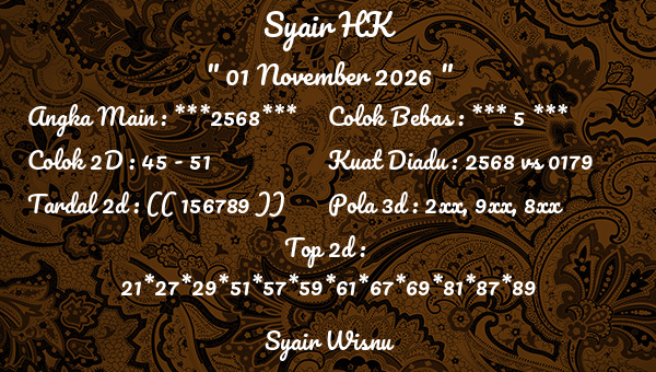 Gambar Syair HK 9 – Kode Syair Hongkong Hari Ini